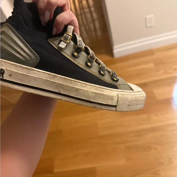 Dior Navy/Black and White Canvas Sneakers - Picture 8 of 10